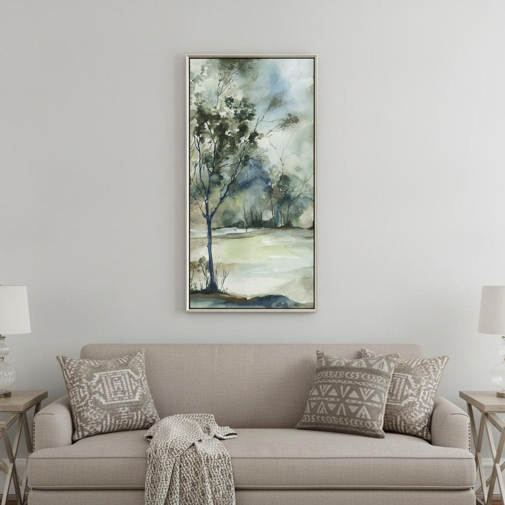 Forest Grove I Silver Floater Frame Print Wall Art — view 5