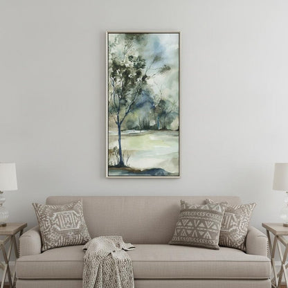 Forest Grove I Silver Floater Frame Print Wall Art