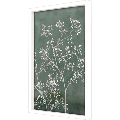 Delicate Tree II White Framed Print Wall Art
