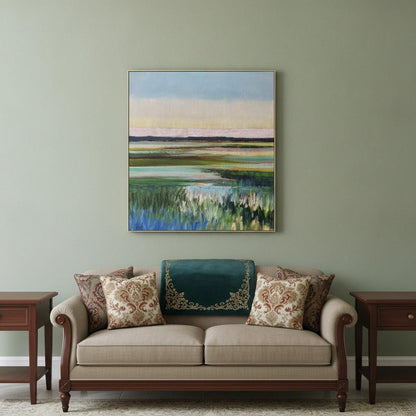 Tidal Waters Gold Framed Print Wall Art