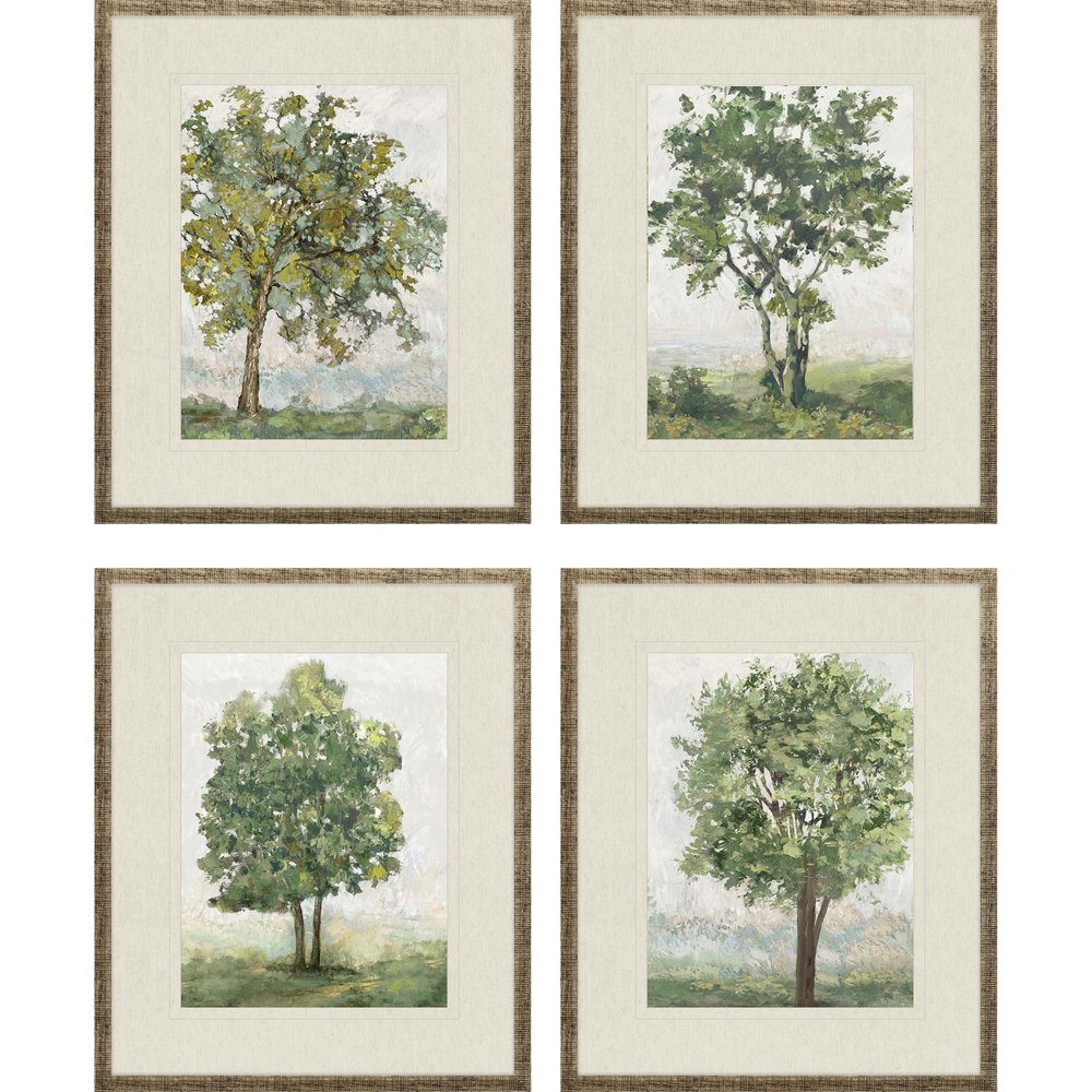 Set Of Four Countryside Growth Gold Framed Print Wall Art — view 1