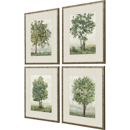 Set Of Four Countryside Growth Gold Framed Print Wall Art