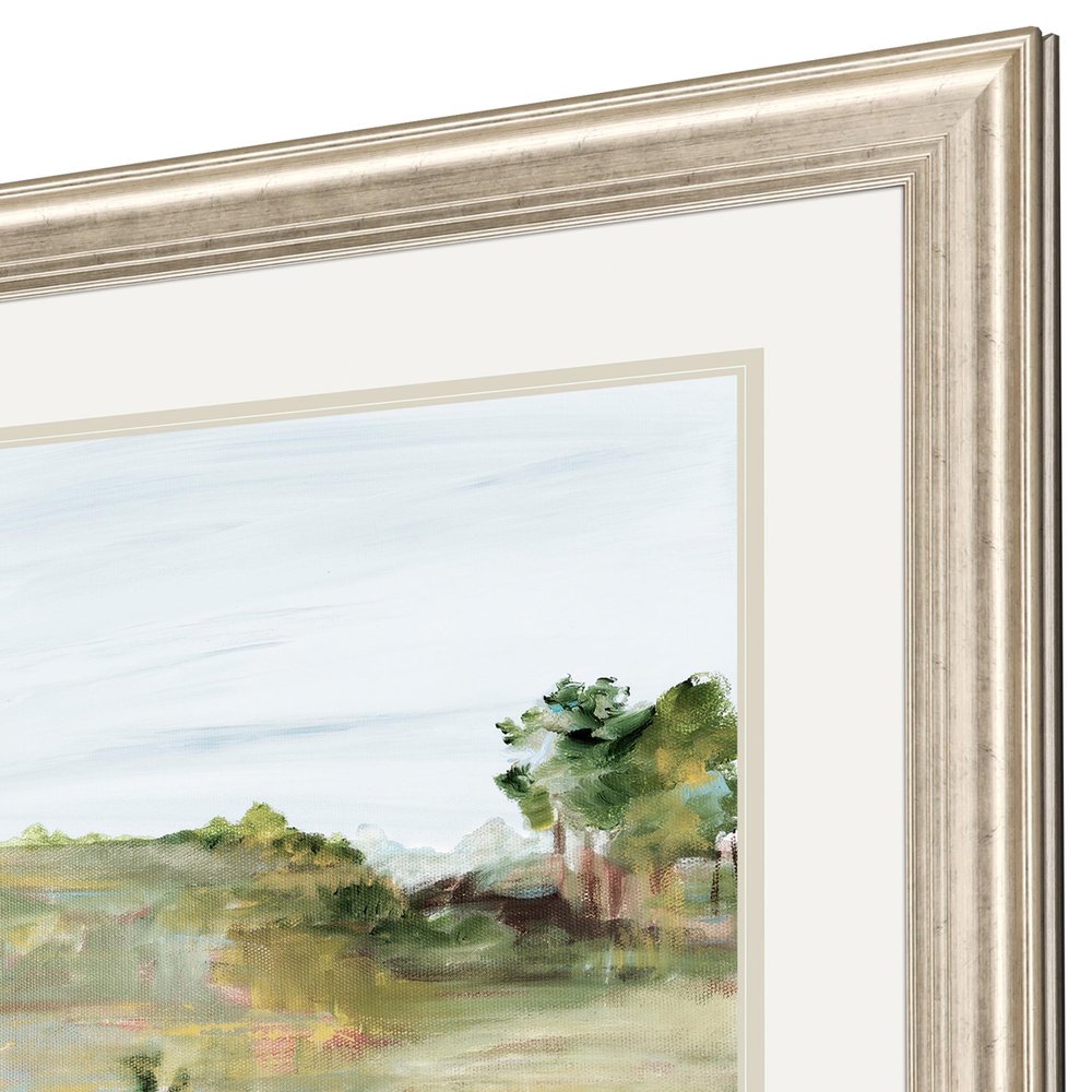 Relaxing View Serene Landscape Silver Framed Print Wall Art — view 3