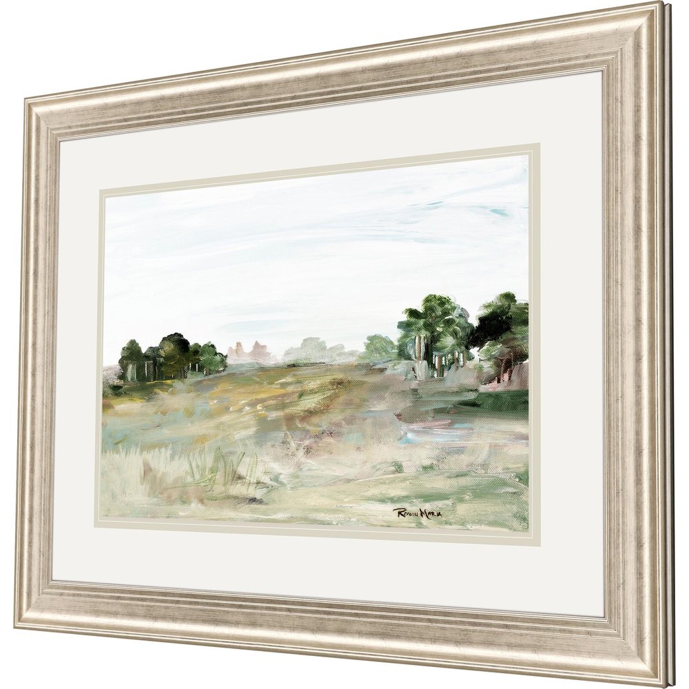 Relaxing View II Silver Framed Print Wall Art