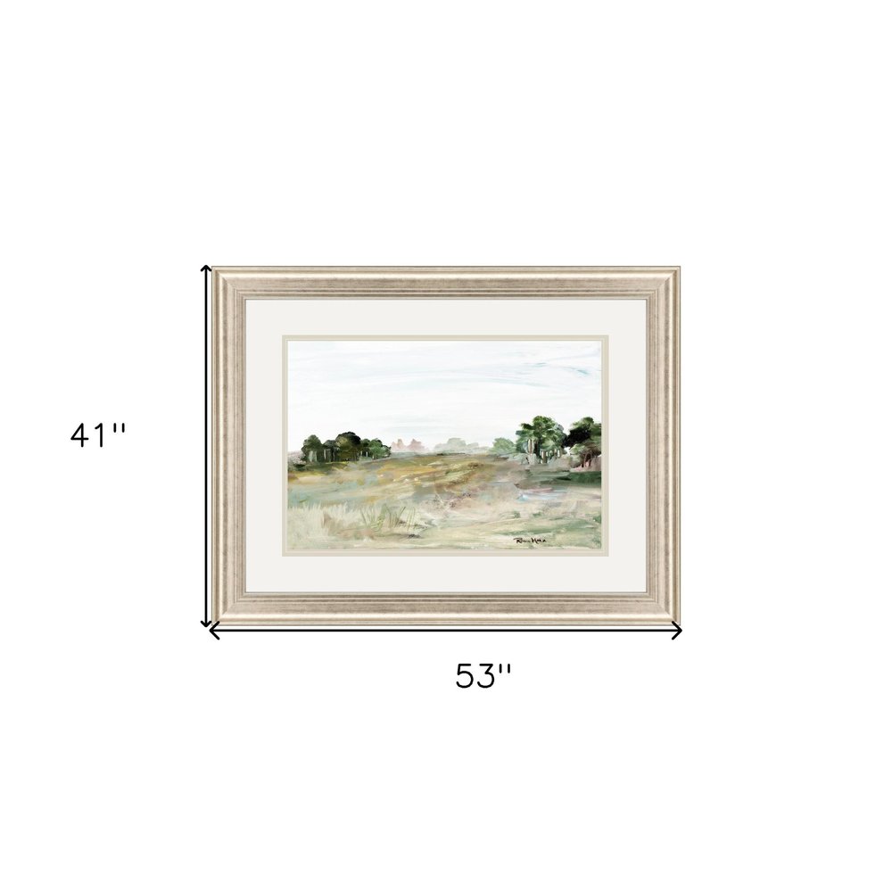 Relaxing View II Silver Framed Print Wall Art
