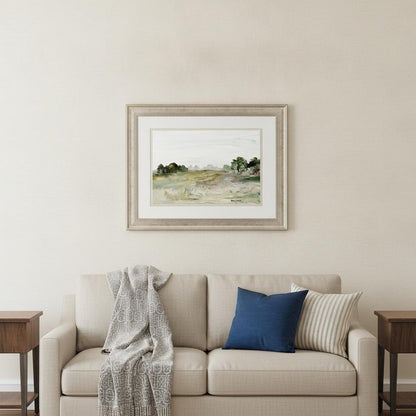Relaxing View II Silver Framed Print Wall Art