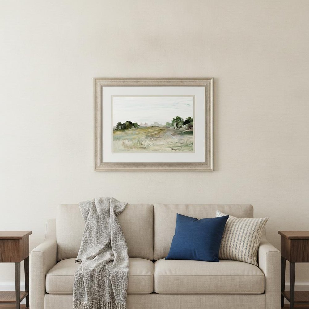 Relaxing View II Silver Framed Print Wall Art