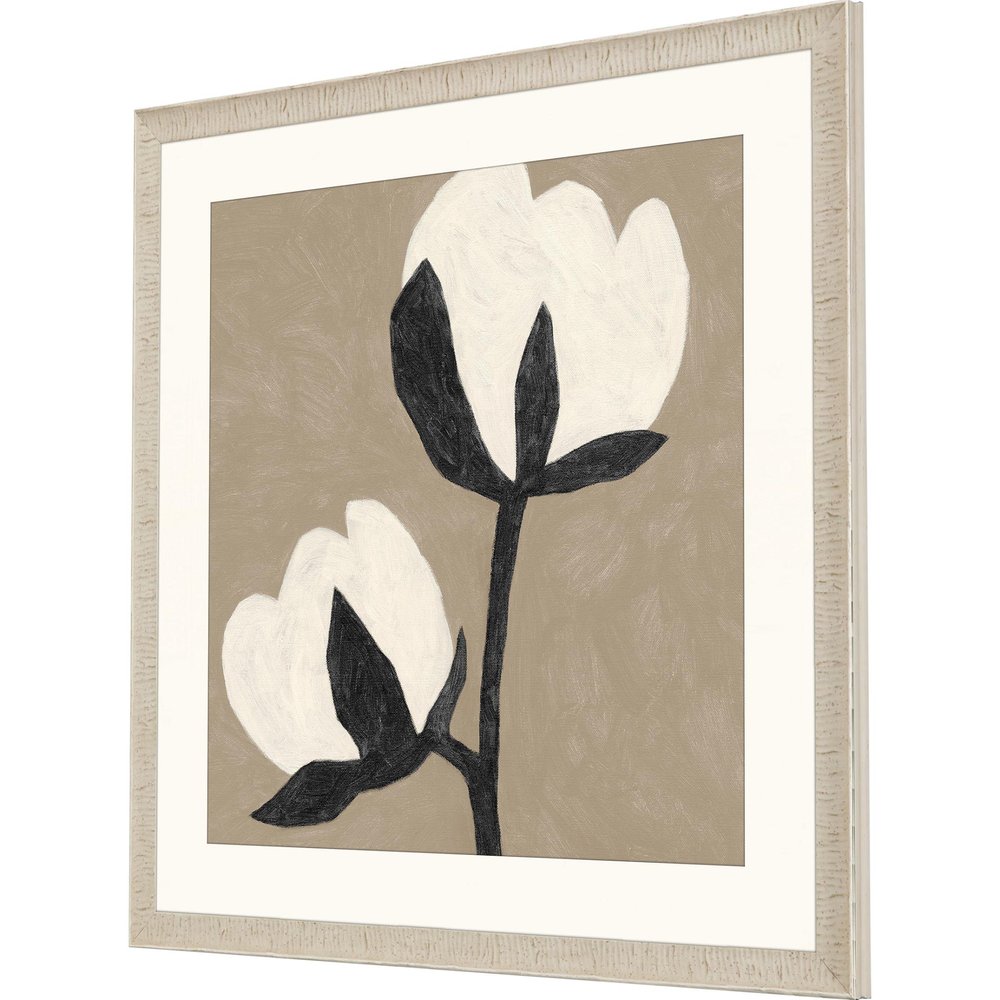 Delicate Sketch Duet White Framed Print Wall Art — view 2