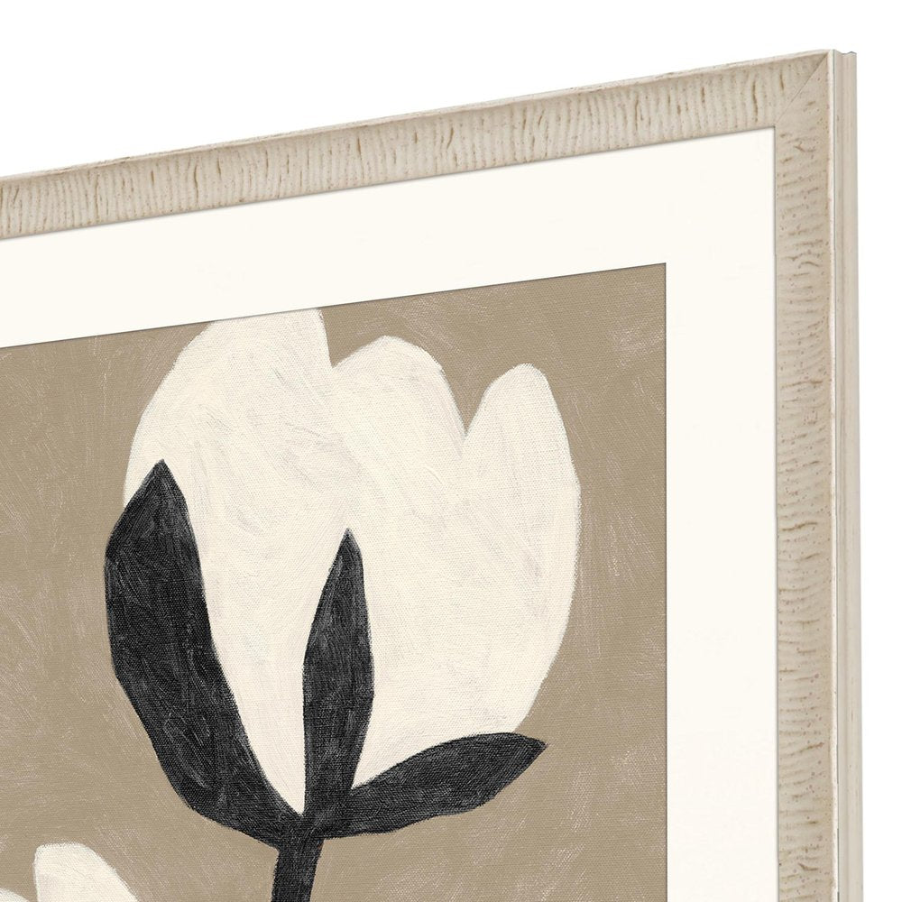 Delicate Sketch Duet White Framed Print Wall Art — view 3