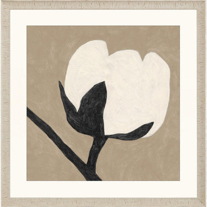 Delicate Sketch Solo White Framed Print Wall Art