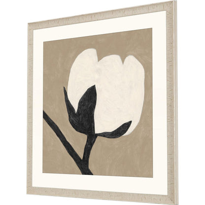 Delicate Sketch Solo White Framed Print Wall Art