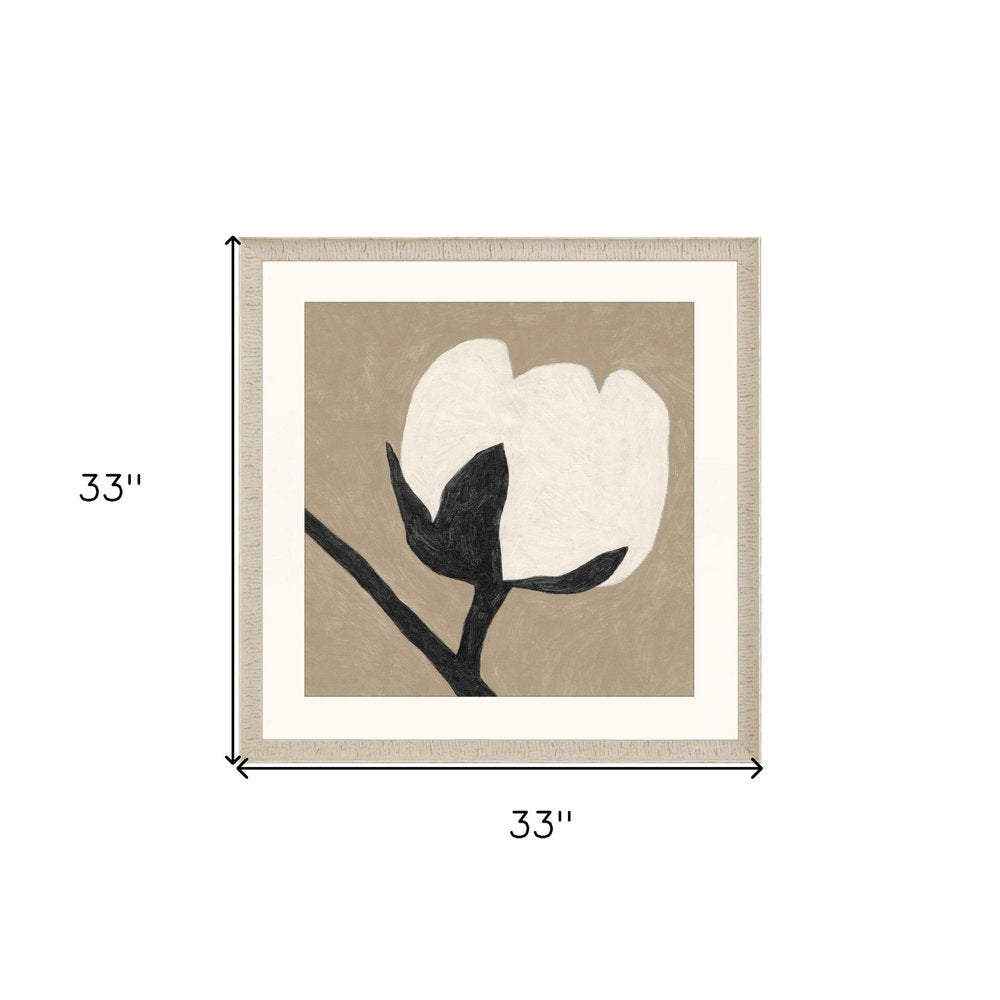 Delicate Sketch Solo White Framed Print Wall Art