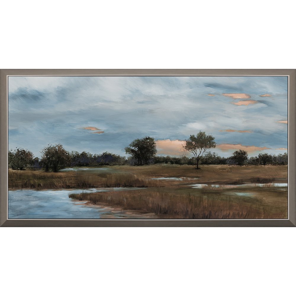 River Walk Silver Framed Print Wall Art — view 1