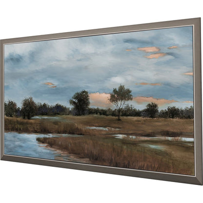 River Walk Silver Framed Print Wall Art