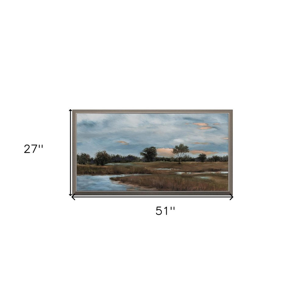 River Walk Silver Framed Print Wall Art — view 4