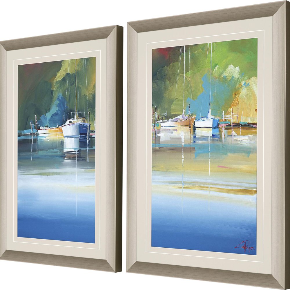 Set Of Two Light at Metung Silver Framed Print Wall Art — view 2