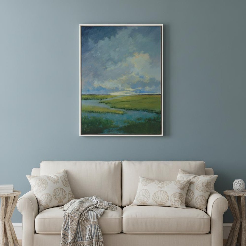 Quiet Reflection White Floater Frame Print Wall Art
