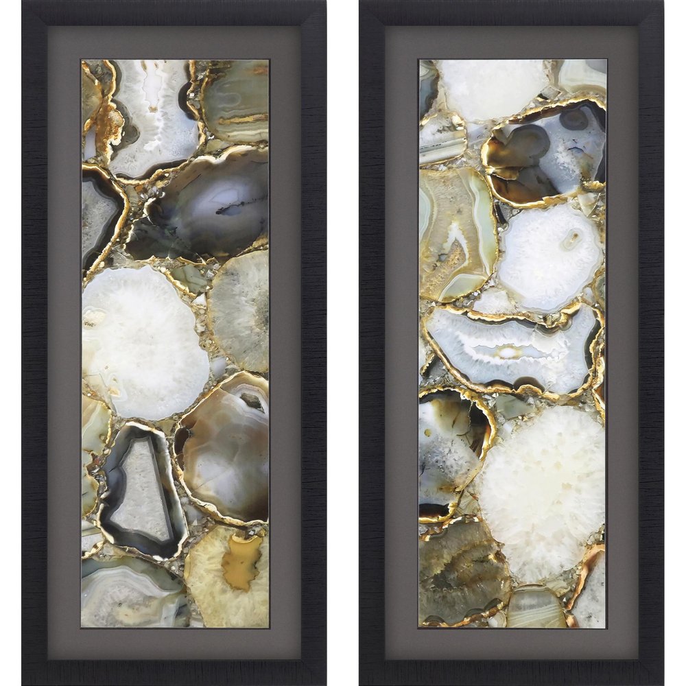 Set Of Two Agate Black Framed Print Wall Art — view 1