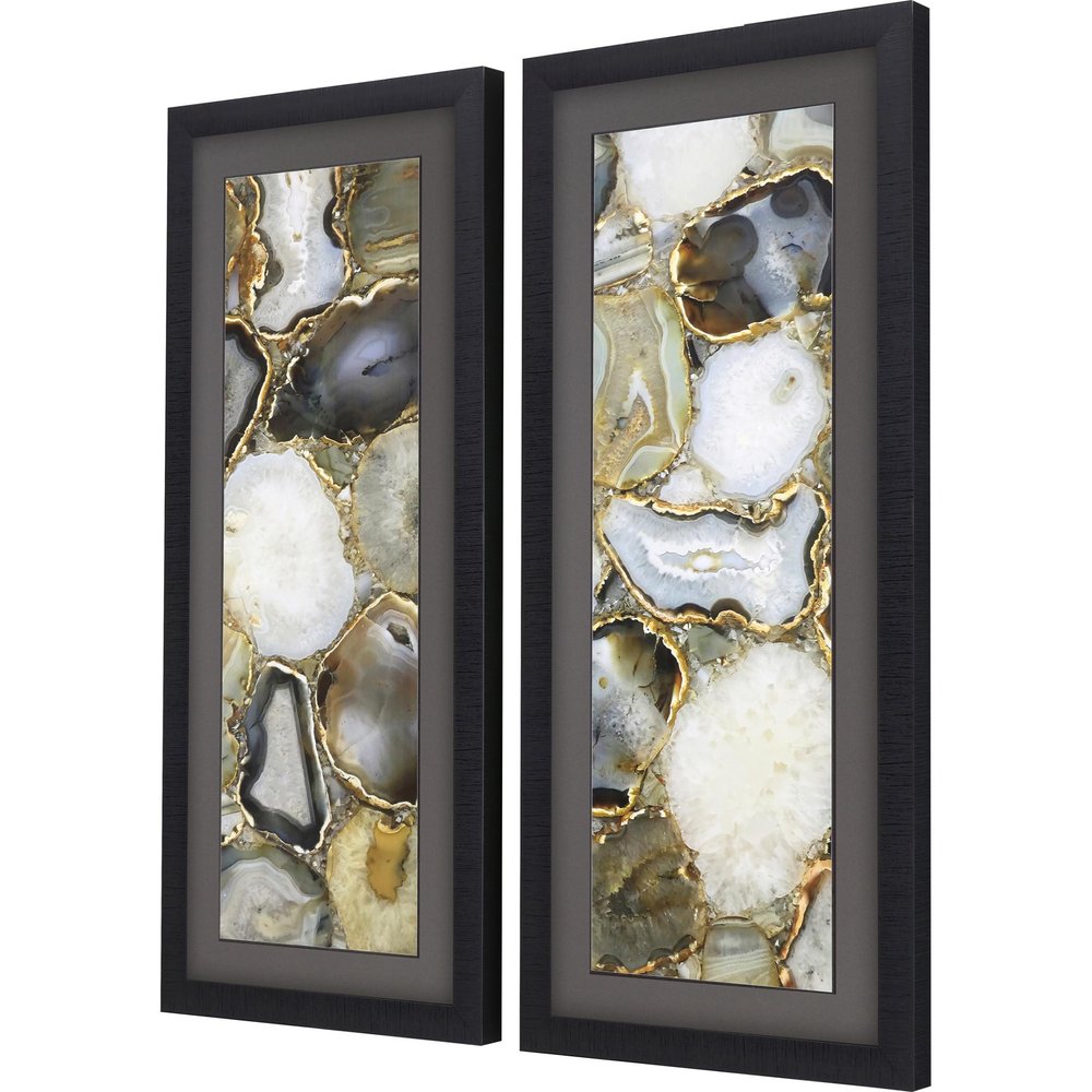 Set Of Two Agate Black Framed Print Wall Art — view 2