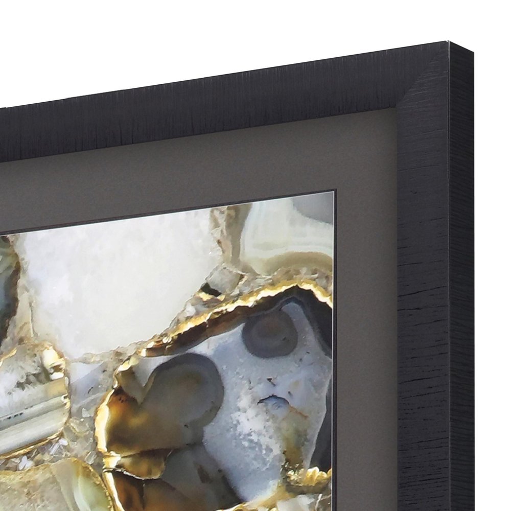 Set Of Two Agate Black Framed Print Wall Art