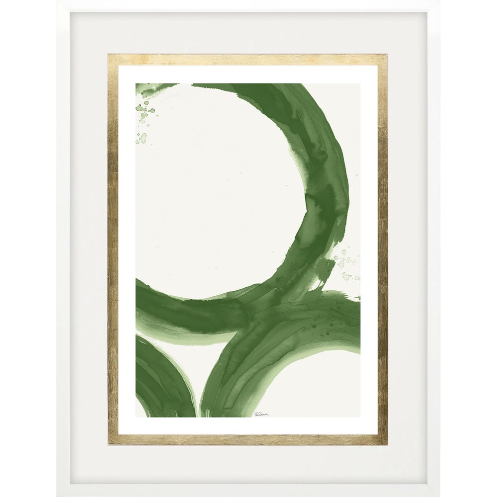 Rings of Water I White Framed Print Wall Art
