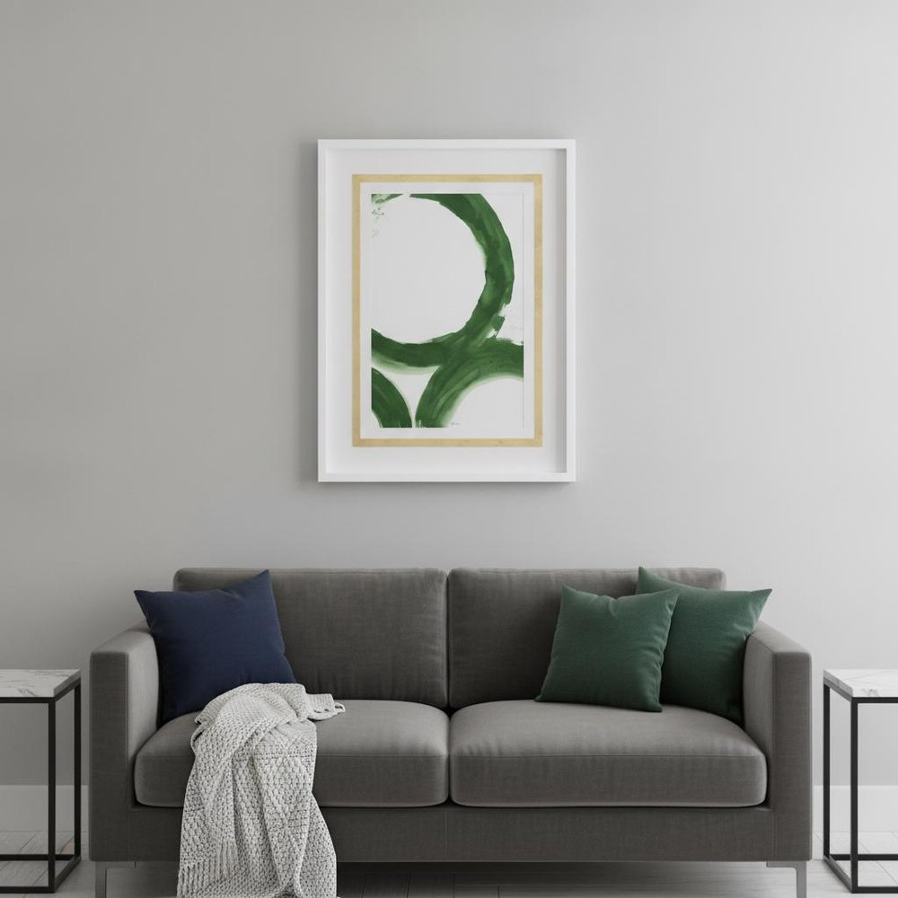 Rings of Water I White Framed Print Wall Art