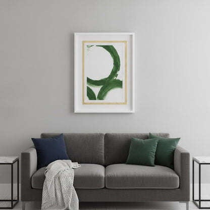Rings of Water I White Framed Print Wall Art
