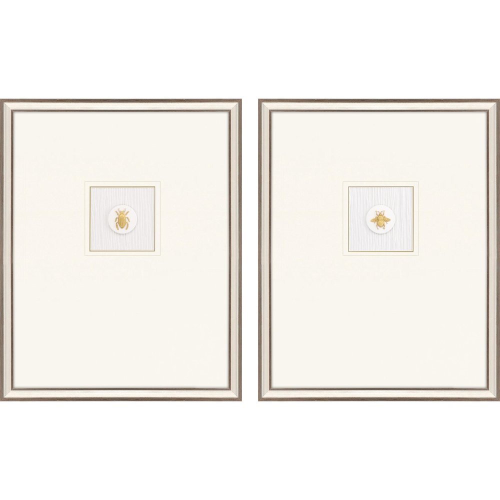 Set Of Two Insect Intaglio I Silver Framed Print Wall Art — view 2
