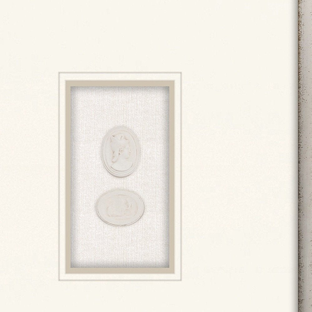 Set Of Two Portrait Intaglio II Silver Framed Print Wall Art — view 3