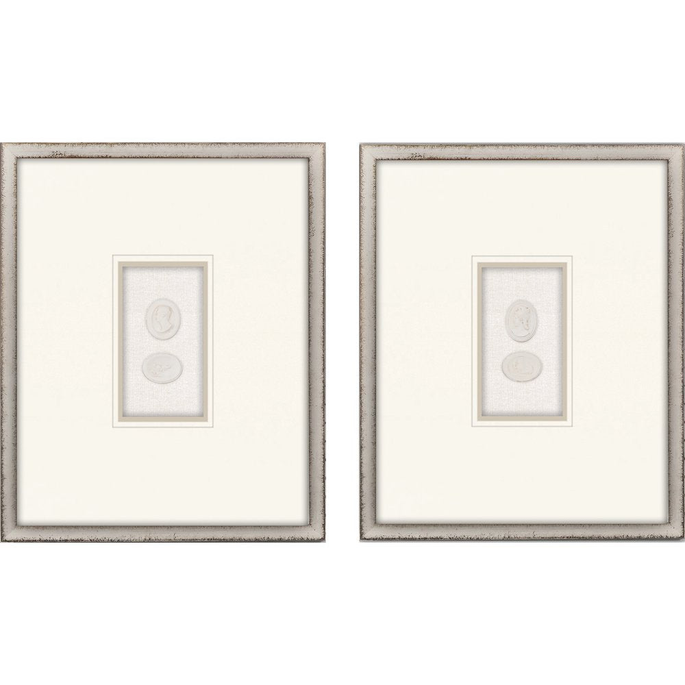 Set Of Two Portrait Intaglio II Silver Framed Print Wall Art — view 4