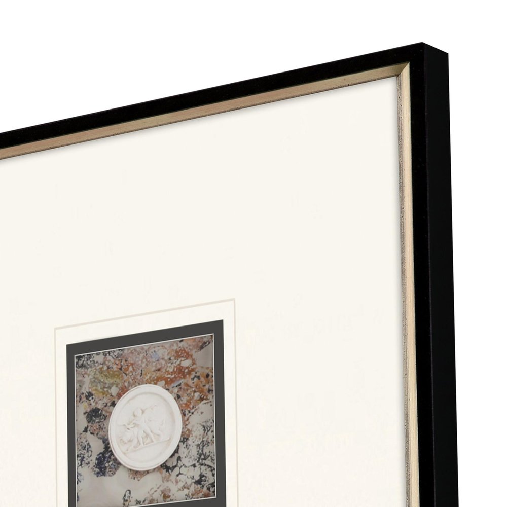 Set Of Two Angelic Intaglio Black Framed Print Wall Art — view 2