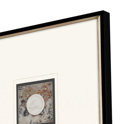 Set Of Two Angelic Intaglio Black Framed Print Wall Art