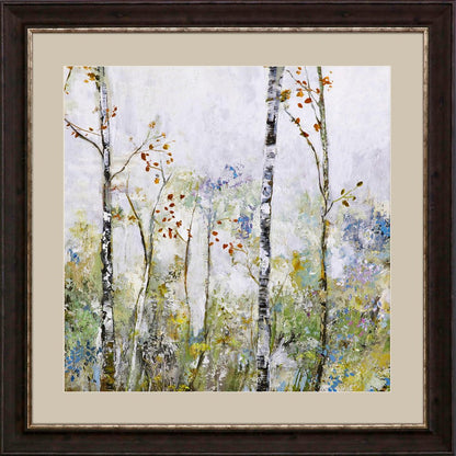 Birch Forest II Brown Framed Print Wall Art