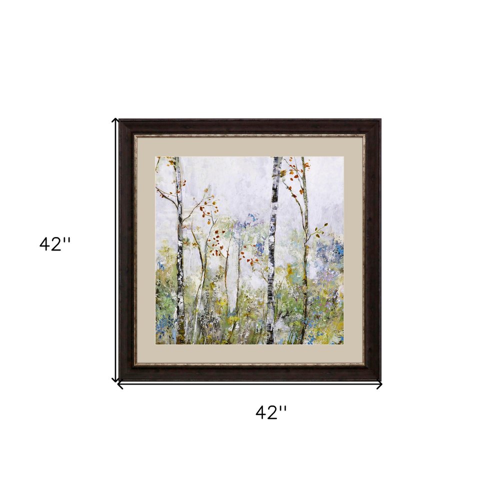 Birch Forest II Brown Framed Print Wall Art — view 4
