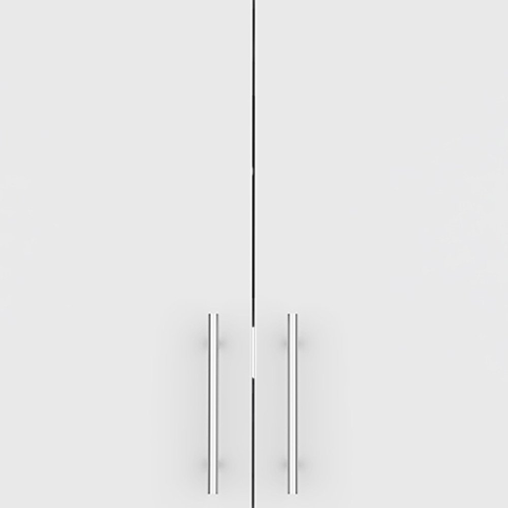 26" White Wood Wall Mounted Utlity Cabinet With Two Doors HomeRoots