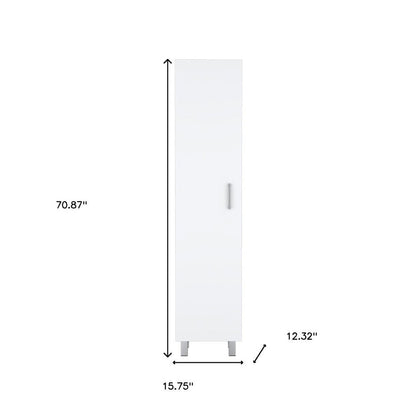 71" White Wood Pantry Or Storage Closet HomeRoots