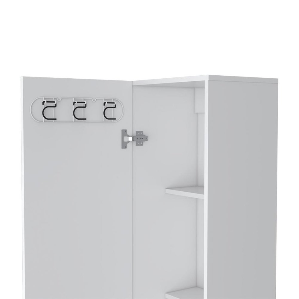 71" White Wood Pantry Or Storage Closet HomeRoots