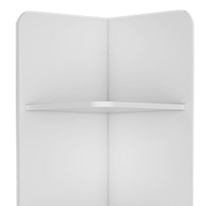62" White Wood Corner Utility Cabinet With Two Doors HomeRoots