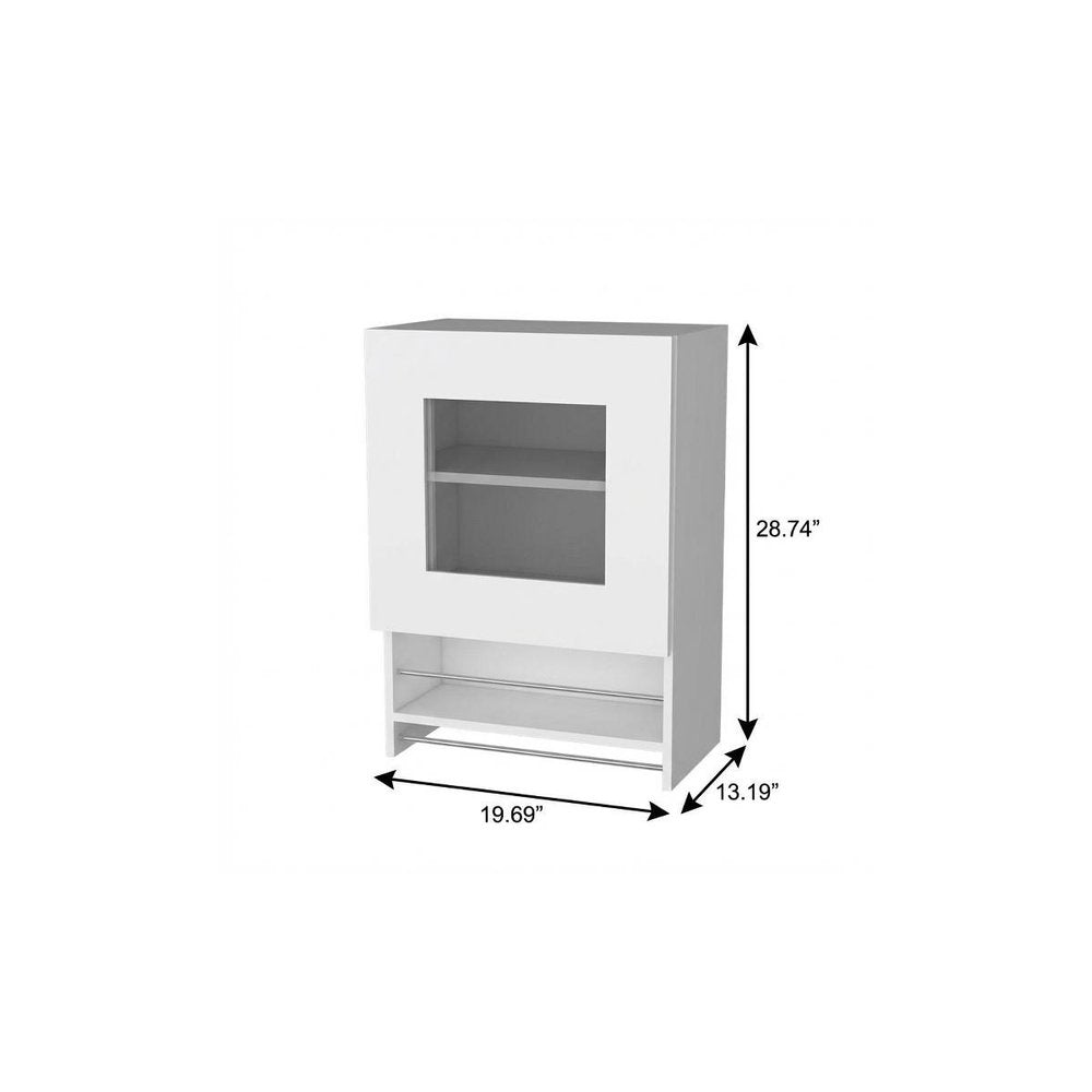 20" White Wall mounted Accent Cabinet With One Shelf HomeRoots