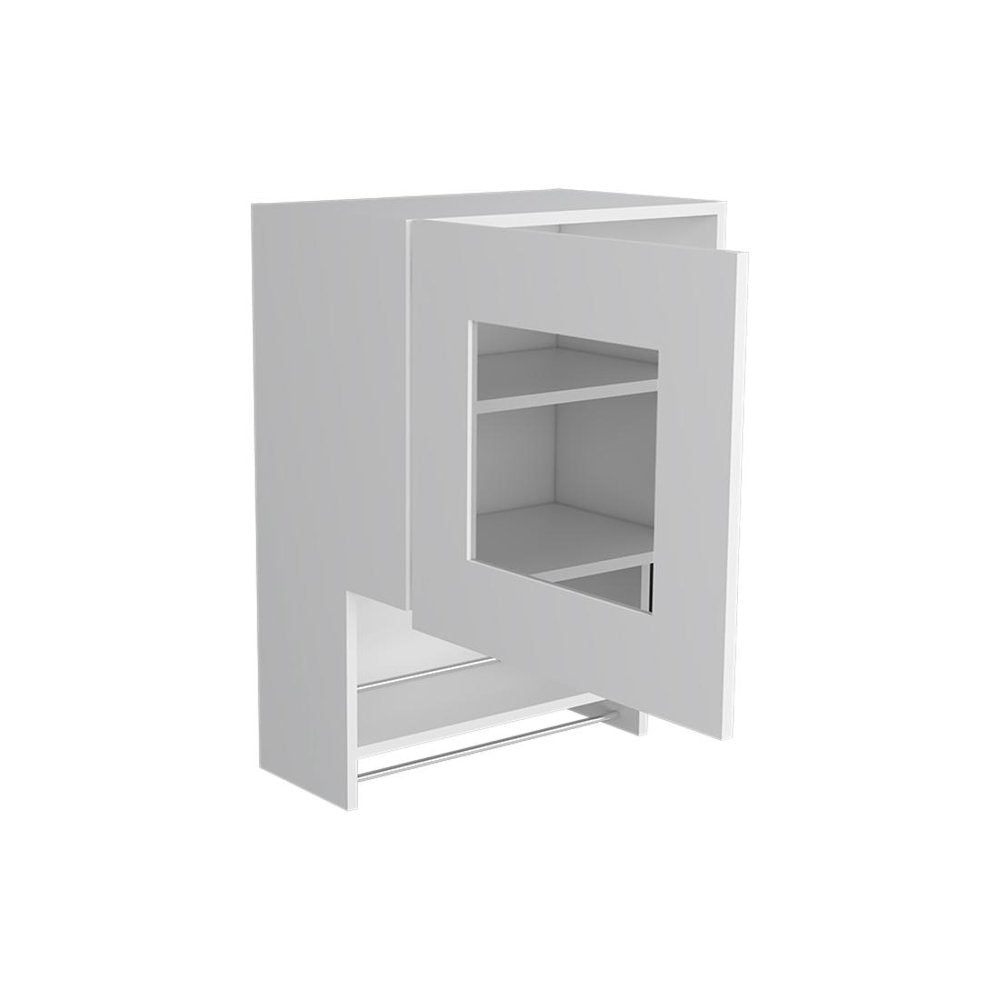 20" White Wall mounted Accent Cabinet With One Shelf HomeRoots