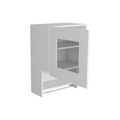 20" White Wall mounted Accent Cabinet With One Shelf HomeRoots