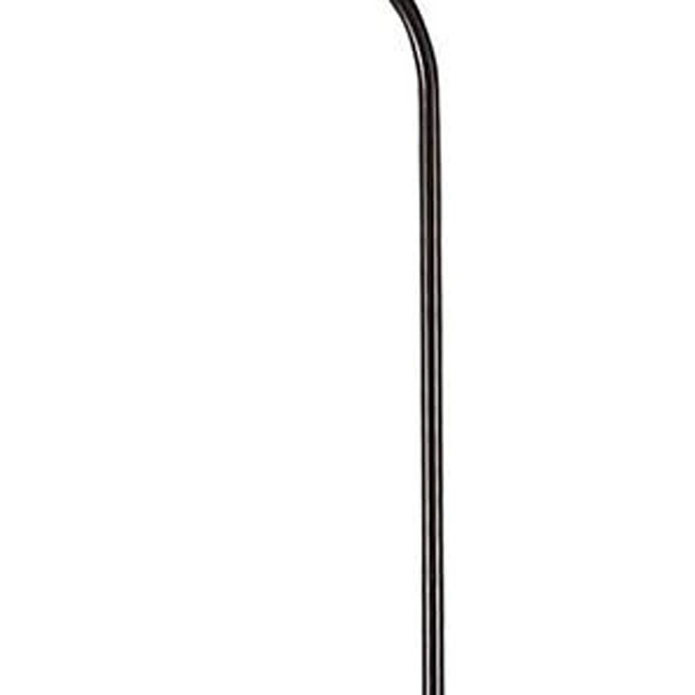 68" Bronze Adjustable Traditional Shaped Floor Lamp With Beige Empire Shade — view 2