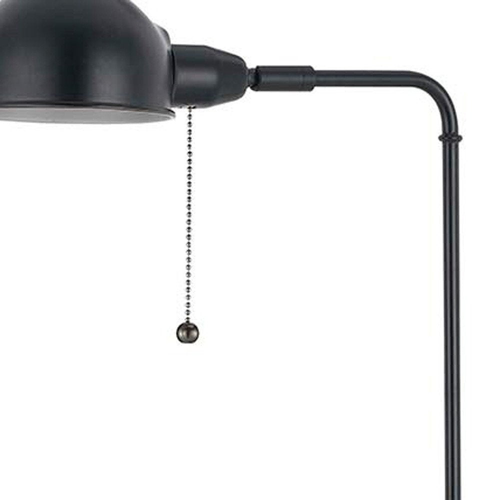 58" Bronze Adjustable Traditional Shaped Floor Lamp With Bronze Dome Shade HomeRoots