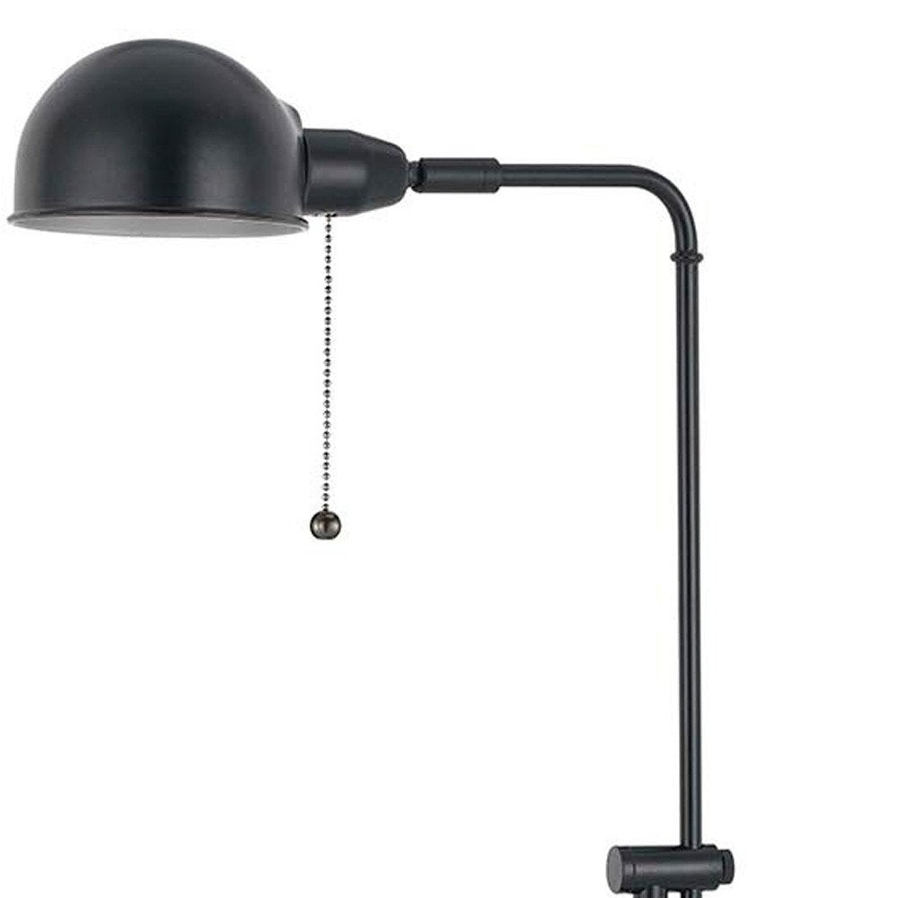 58" Bronze Adjustable Traditional Shaped Floor Lamp With Bronze Dome Shade HomeRoots
