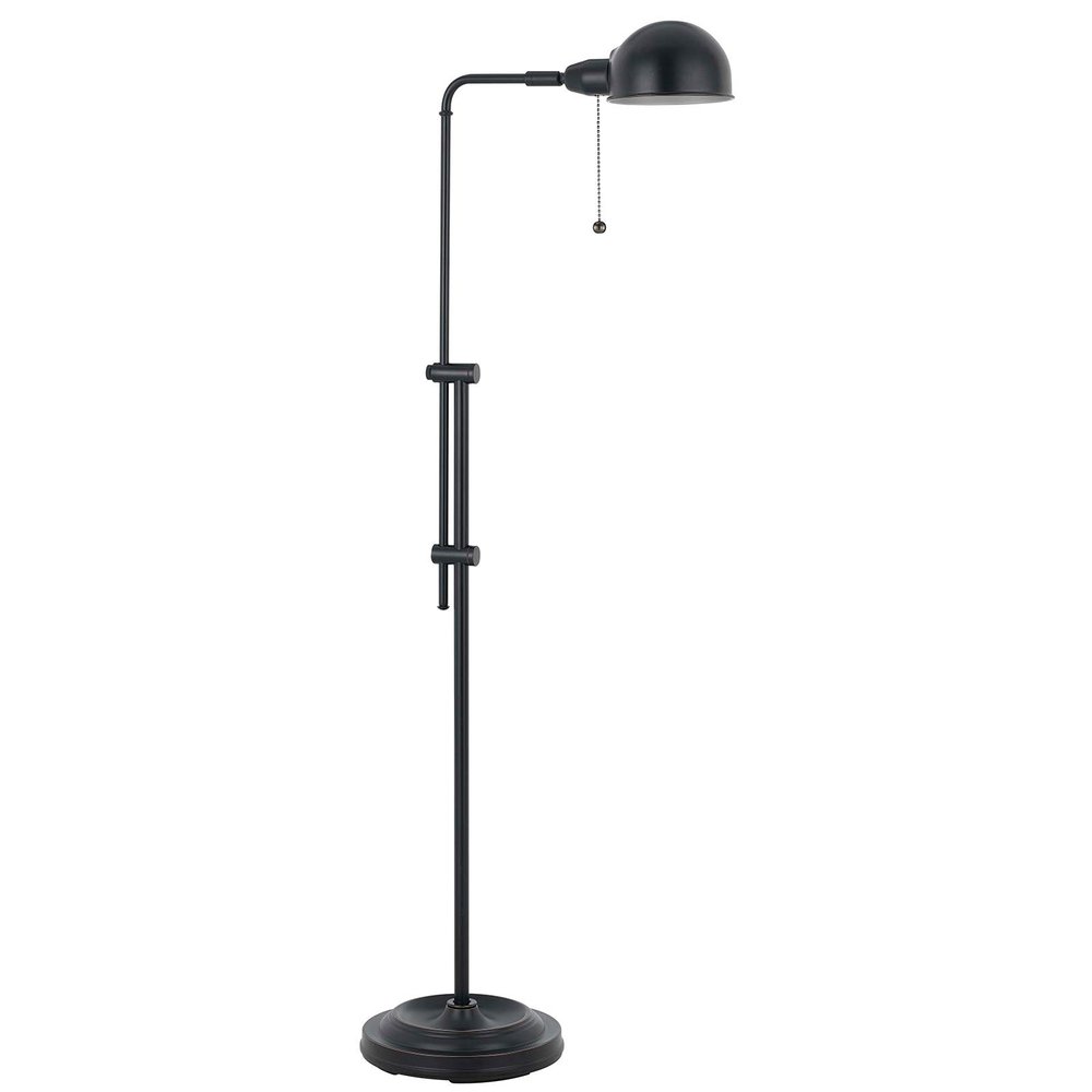 58" Bronze Adjustable Traditional Shaped Floor Lamp With Bronze Dome Shade — view 4