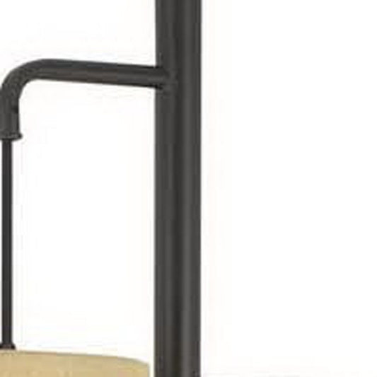 72" Bronze Three Light Traditional Shaped Floor Lamp With Beige Drum Shade HomeRoots