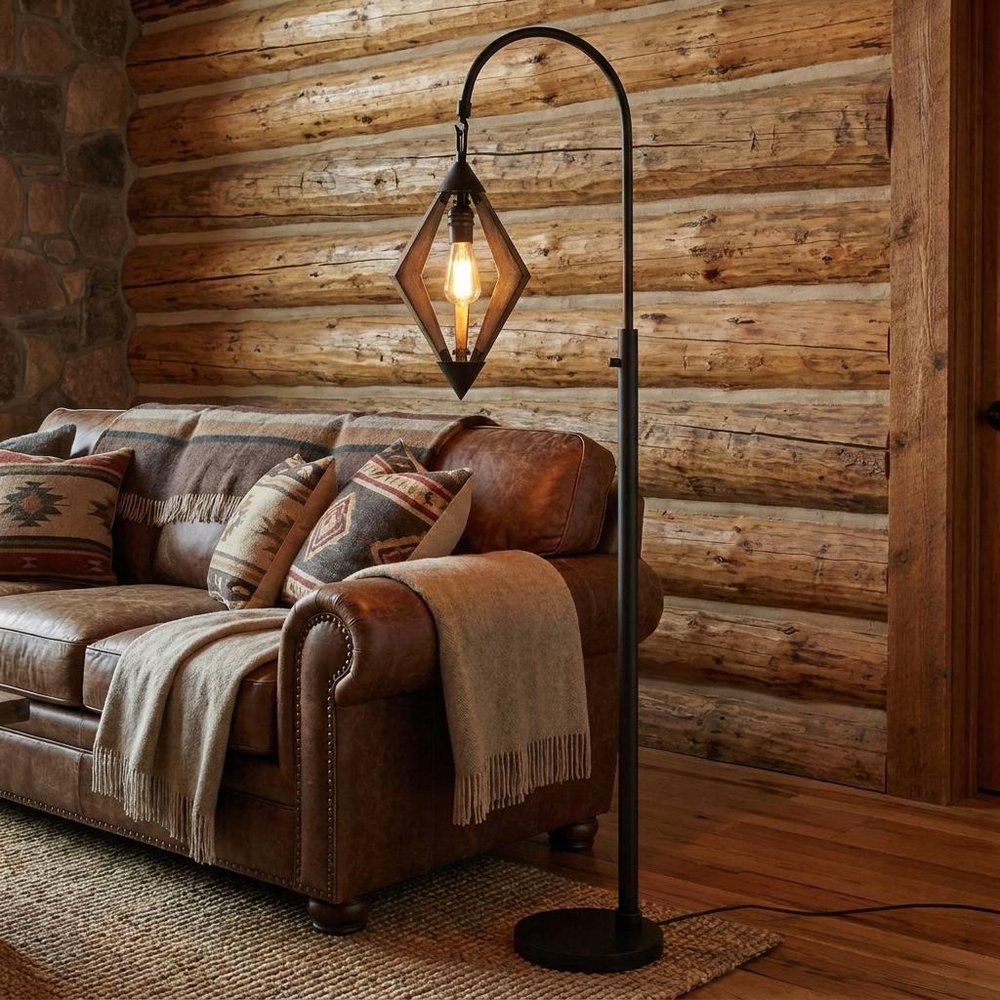 67" Black Traditional Shaped Floor Lamp HomeRoots