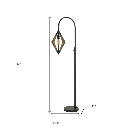 67" Black Traditional Shaped Floor Lamp HomeRoots