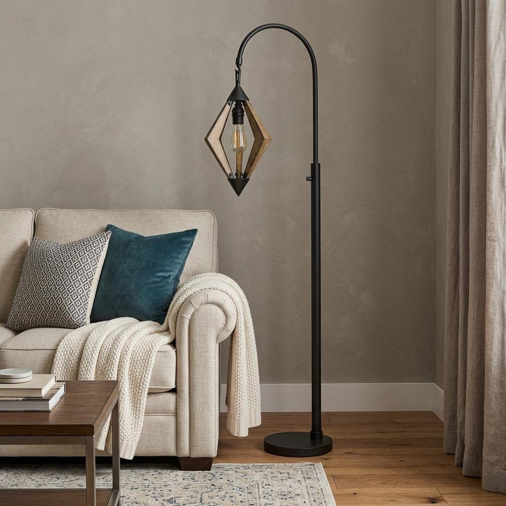 67" Black Traditional Shaped Floor Lamp HomeRoots