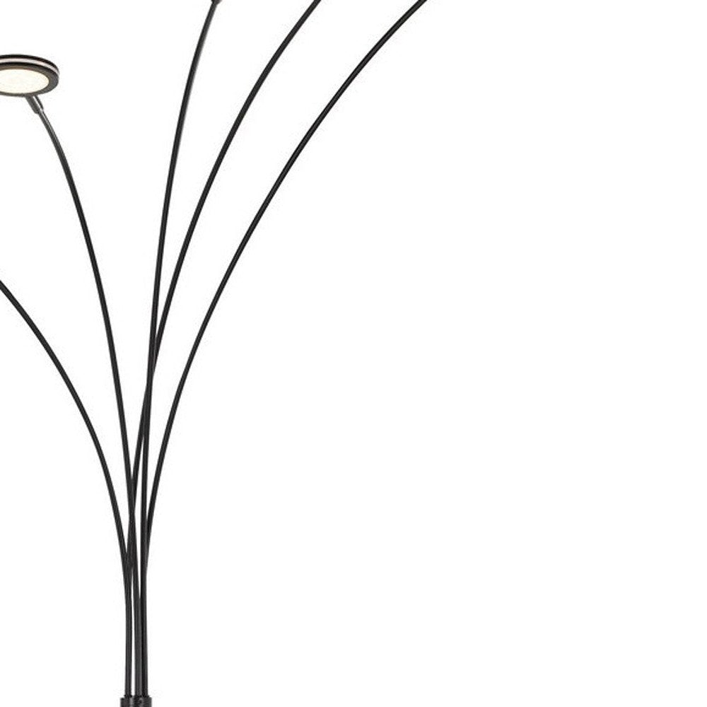 72" Bronze Five Light LED Arc Floor Lamp — view 2